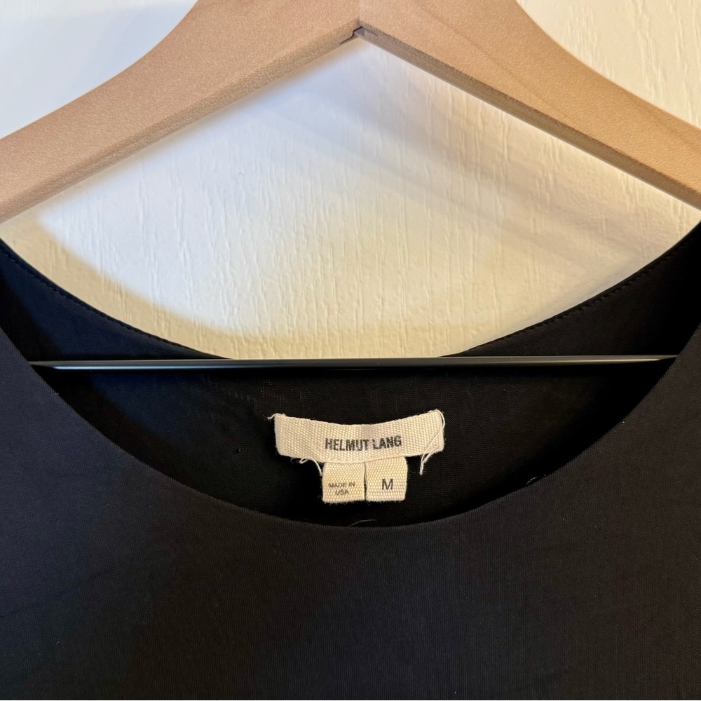 Helmut Lang Black Sheath High Slit Jersey Cutout Dress Size M - Picture 4 of 11